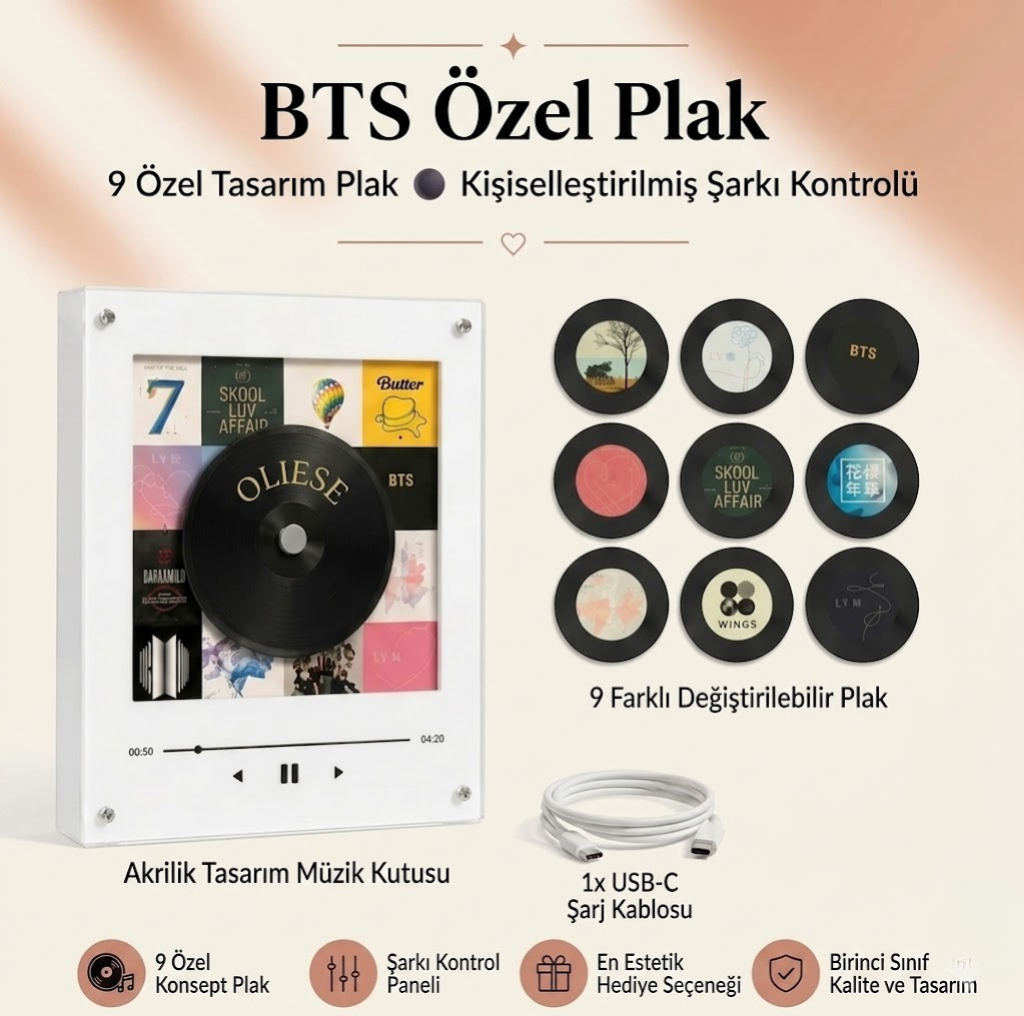 Oliese Aura Player — Manyetik Plaklı Müzik Kutusu