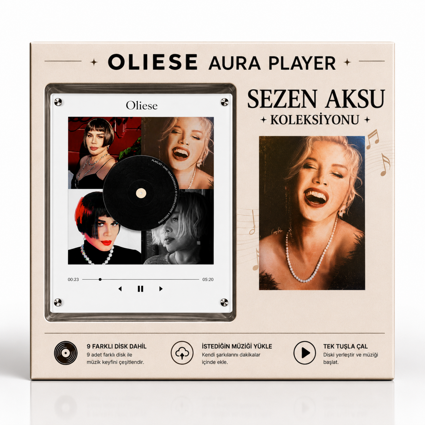 Oliese Aura Player — Manyetik Plaklı Müzik Kutusu