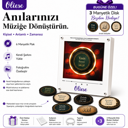 Oliese Aura Player — Manyetik Plaklı Müzik Kutusu
