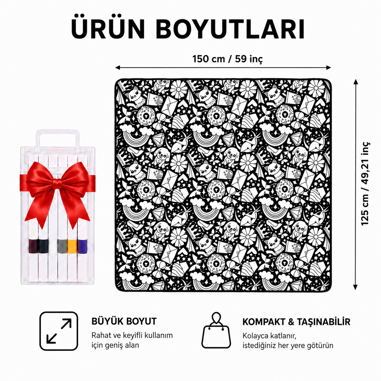 Oliese: Kendi Tasarımını Yap - Boyanabilir Battaniye Seti