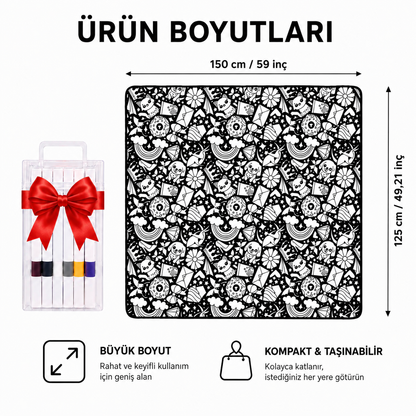 Oliese: Kendi Tasarımını Yap - Boyanabilir Battaniye Seti