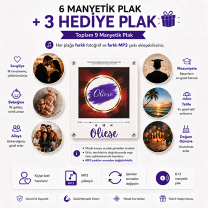 Oliese Aura Player — Manyetik Plaklı Müzik Kutusu