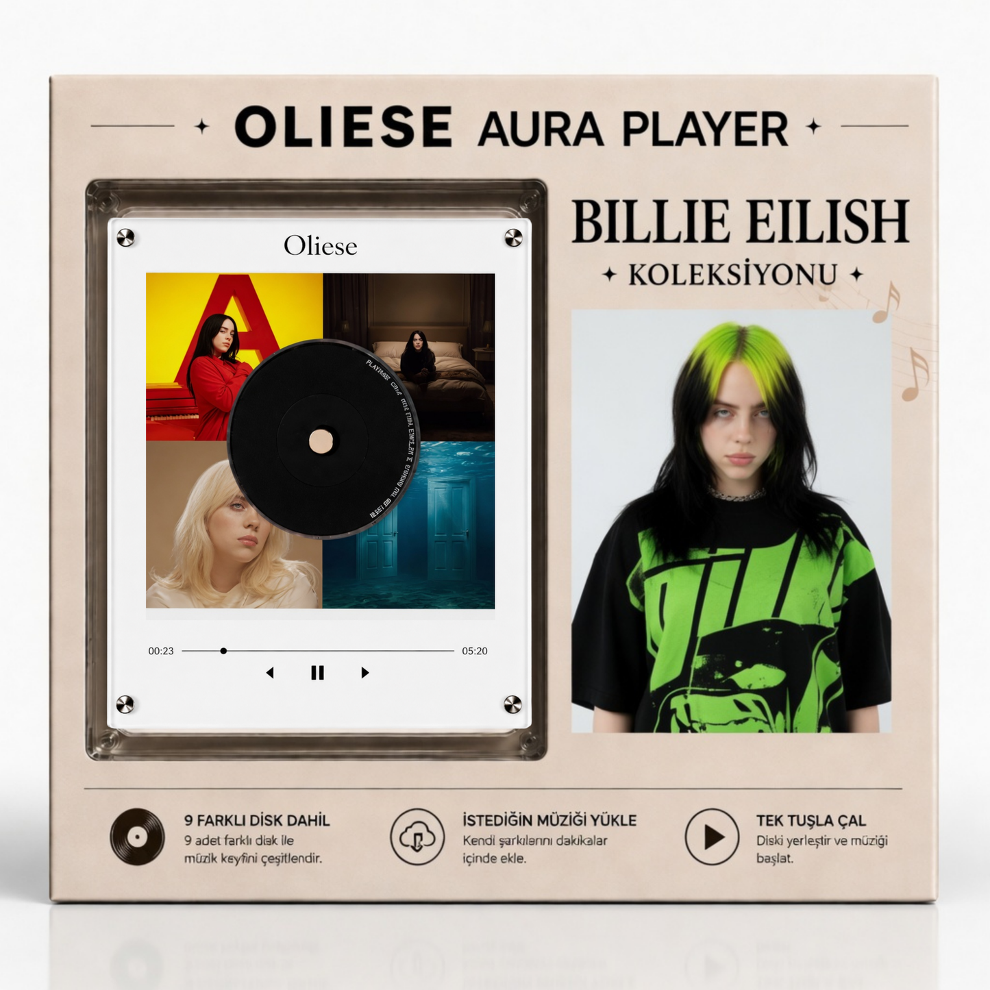 Oliese Aura Player — Manyetik Plaklı Müzik Kutusu