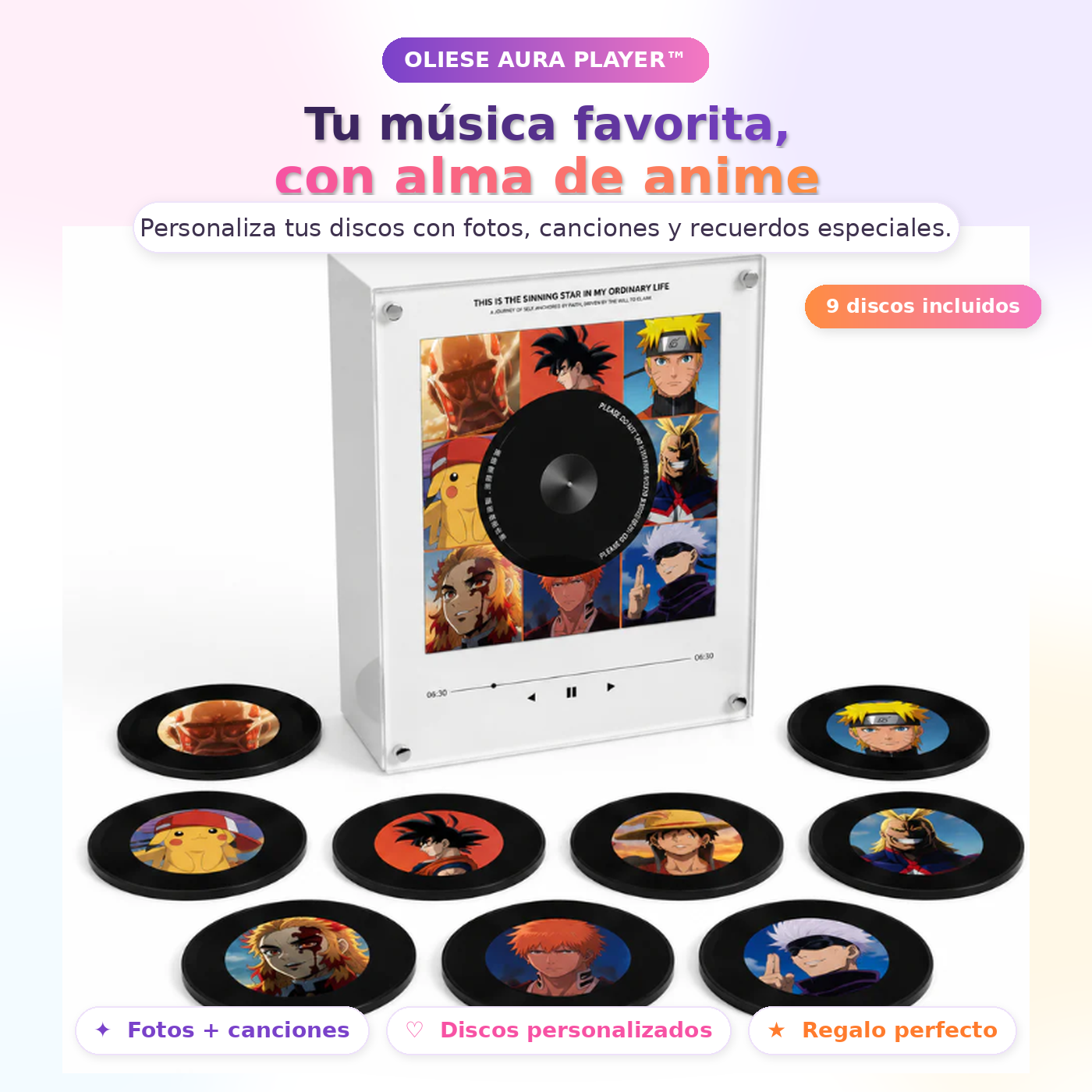 Olıese Aura Player De Anıme (9 Dıscos Incluidos)
